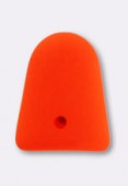 7x10mm Czech Glass Beads Gumdrop Bright Neon Orange x6
