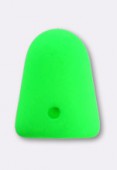 7x10mm Czech Glass Beads Gumdrop Neon Green x6