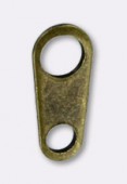 8mm Antiqued Brass Plated Japanese Quality Tag x6