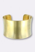 37mm Solid Brass Concave Cuff Bracelet Base x1