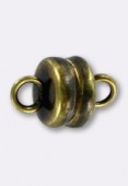 6mm Antiqued Brass Plated Magnetic Clasp x1