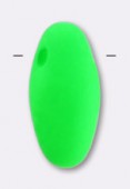 3x6,5mm Czech Rice Doplet Glass Beads Bright Neon Green x20g