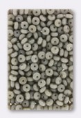 4mm Czech Glass Flying Saucer Beads Gray x100