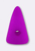 5x8mm Czech Glass Dark Neon Baby Spikes Beads Vivacious Purple x6