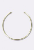 125x4mm Gold Plated Flat Torc Necklace Findings x1