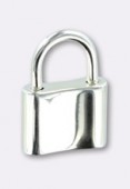 .925 Sterling Silver Large Padlock Clasp x1