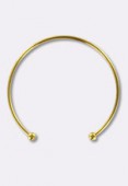 55mm Gold Plated Bangle Cuff With 2 Balls x1
