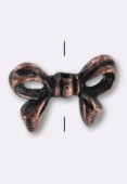 10x9mm Antiqued Copper Plated Bow Tie Beads x2