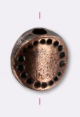 7.5mm Antiqued Copper Plated Coin Beads x2