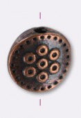 9mm Antiqued Copper Plated Coin Beads x2