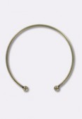 55mm Antiqued Brass Plated Bangle Cuff Bracelet For European Large Hole Beads x1