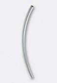 .925 Sterling Silver Curved Tube 69x3mm x1