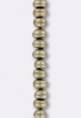 6x8mm Czech Glass Potato Shaped Pearl Beads Aluminium Cocoa x6