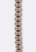 6x8mm Czech Glass Potato Shaped Pearl Beads Aluminium Purple x6