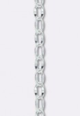 .925 Sterling Silver Flat Oval Link Chain 2.80x2.10mm x10cm