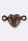 10mm Antiqued Copper Plated Fancy Heart Magnetic Clasp x1