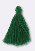 30mm Tassel Thread Embellishment Green x4