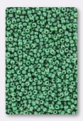 2mm Seed Beads Green Opaque Luster x20g