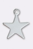 .925 Sterling Silver Star Charms 11mm x1