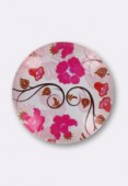 25mm Tempered Glass Cabochons, Round x1