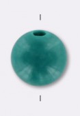Green Turquoise Gem Round Beads 4mm Stabilized x6
