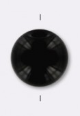 Black Agate Gemstone 4mm Round Beads x6