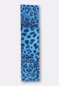 30mm Fashion Stretch Cord Blue Leopard x1m 