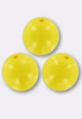 6mm Round Shiny Beads Yellow Squash x24