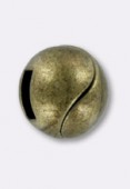 5x2mm Antiqued Brass Plated Magnetic Ball Clasp For Flat Leather x1
