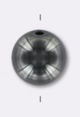 Hematite Round Beads Metallic Gray 12mm x2