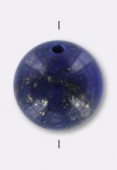 Blue Lapis Lazuli Round Beads 10mm x2