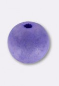Dyed Wood Beads 12mm Lavender Round Beads x6