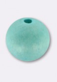 Round Wood Beads Turquoise 12mm x6
