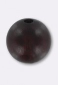 Round Wood Beads Chocolate Brown 12mm x6