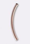 14K Rose Gold Filled Curved Tube Beads 30x2mm x1