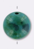 Azurite Chrysocolle Round Beads 12mm x2