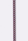 Colorful Oval Cable Chain 1.6mm Purple x20cm