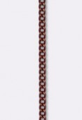 Colorful Oval Cable Chain 1.6mm Bordeaux x20cm