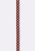 Colorful Oval Cable Chain 1.6mm Red x20cm