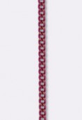Colorful Oval Cable Chain 1.6mm Fuchsia x20cm