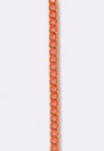 Colorful Oval Cable Chain 1.6mm Neon Orange x20cm