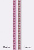 Colorful Oval Cable Chain 1.6mm Pink Grey x20cm