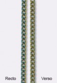 Colorful Oval Cable Chain 1.6mm Blue Green x20cm