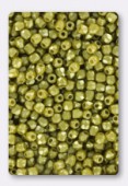 2mm Czech Round Fire Polish Glass Beads Pastel Lime x50