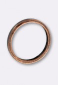 12mm Antiqued Copper Plated Flat Ring Beads x6