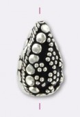 .925 Sterling Silver Bali Style Bead 14x8mm x1