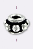 .925 Sterling Silver Bali Style Spacer Bead 4x2 mm x1