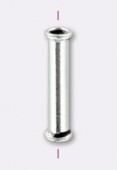 .925 Sterling Silver Bali Style Tube Bead 11x2 mm x1