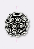 .925 Sterling Silver Bali Style Bead 7x6 mm x1