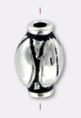 .925 Sterling Silver Bali Style Bead 8x4 mm x1
